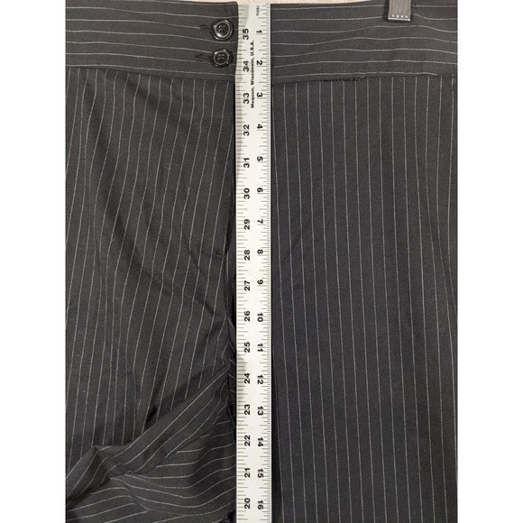 Lane Bryant Women Pants 26 Straight Leg Career Dress Black Pinstripe - Picture 5 of 10